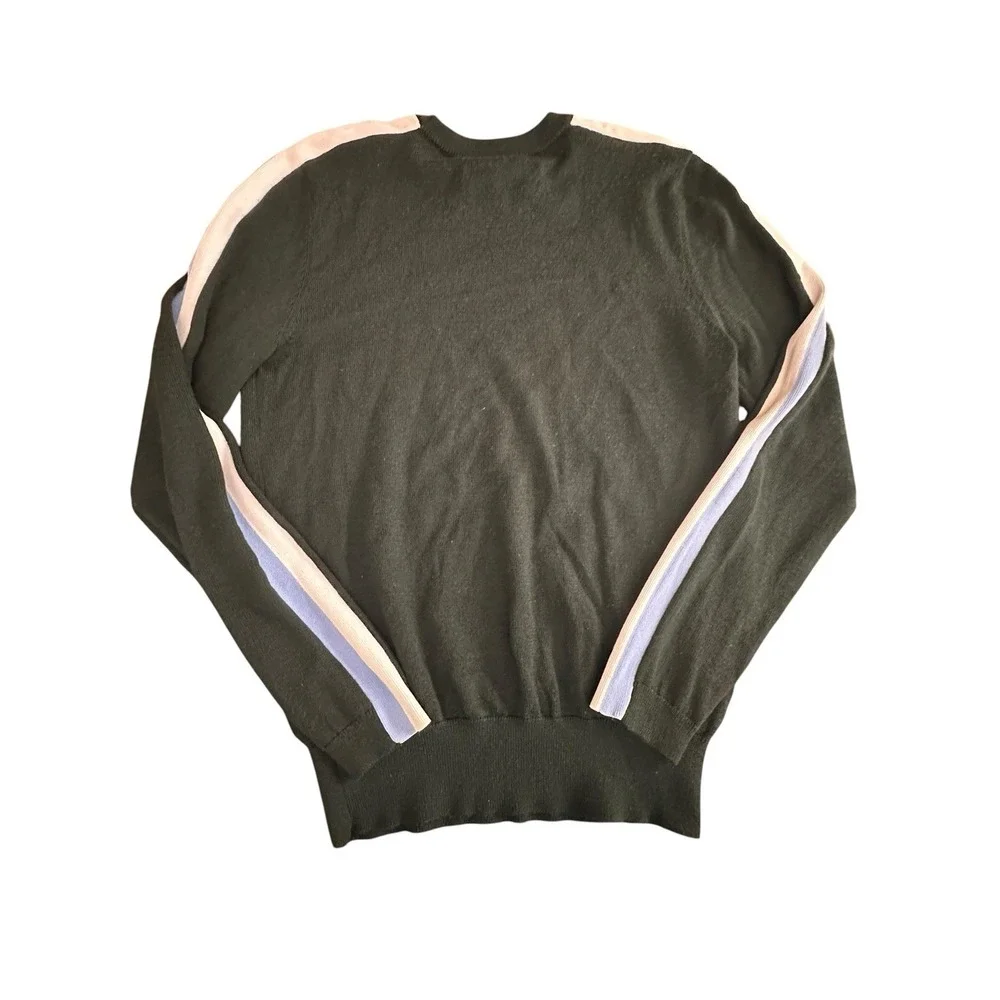 Tory Sport Sweater Women's Small Cashmere‎ Blend Sleeve Stripes Preppy #F3-3